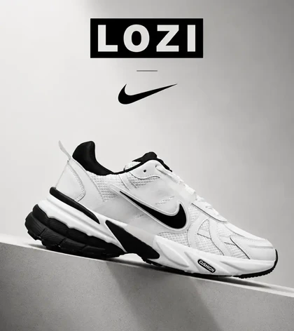 کفش کتانی مردانه و زنانه سفید مشکی Nike Cushlon V2K مدل 5193