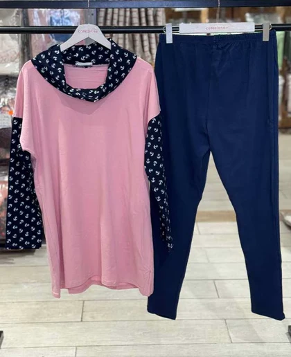 ست راحتی سایز بزرگ زنانه سکسن کد 66742