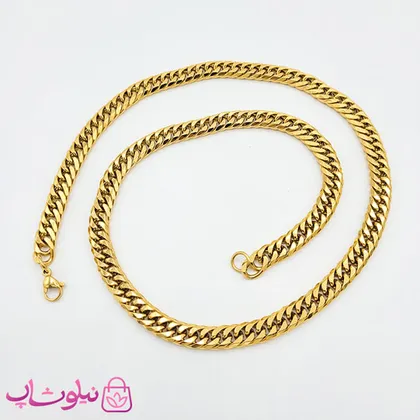 گردنبند مردانه کارتیه استیل طلایی