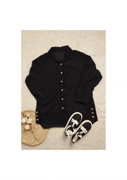 شومیز مانتویی مخمل زنانه کد 403067