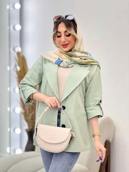 مانتو کتی دو دکمه ثمین