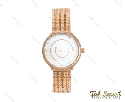 ساعت داتیس رزگلد بند حصیری زنانه Datis-3750-L