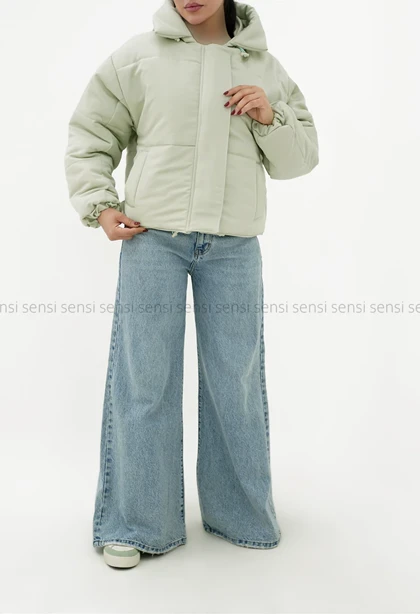 کاپشن کوتاه کتان کج راه کد1004770