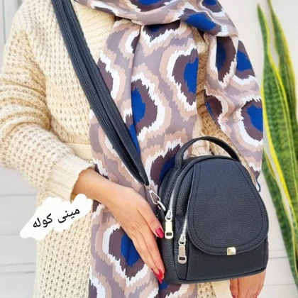 مینی کوله دخترانه فانتزی چرمی سه کاره رنگ مشکی