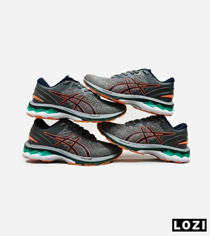 کتانی بزرگ پا طوسی نارنجی ASICS GEL-KAYANO 27