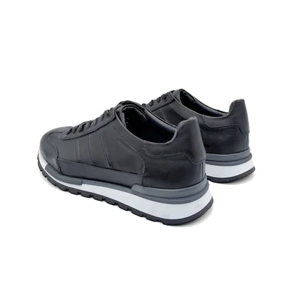 کفش کتانی چرم طبیعی مردانه لاما مدل 0154 _ Flat shoes