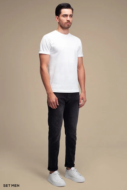 تیشرت مردانه یقه گرد آستین کوتاه