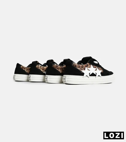 کفش اسنیکرزمشکی نارنجی سفید Amiri Stars v2 مدل 7072