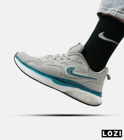 کفش کتانی مردانه طوسی آبی Nike air max pluse