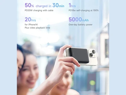 پاور بانک وایرلس مگنتی 15 وات 5000 مک دودو Mcdodo MC-395 Mini Magnetic 15W Fast Charge Power Bank 5000mAh