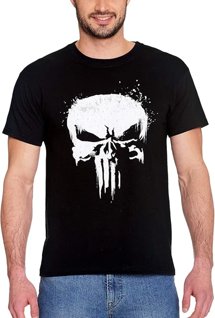تیشرت پانیشر طرح اسکلت ساده | Punisher t-shirt with simple skeleton design کد 259260