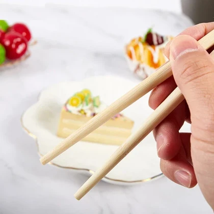 چاپستیک چوبی طرح گل