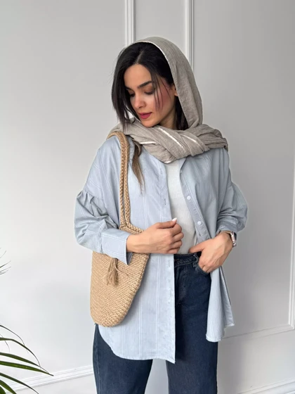 مانتو شومیزی راه راه دل آرا