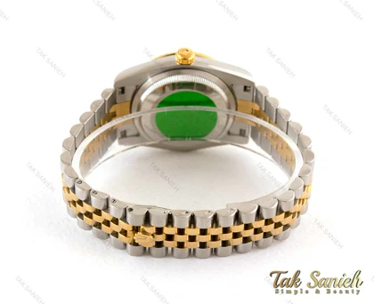 ساعت رولکس مردانه دورنگ طلایی صفحه سفید Rolex-3638-G