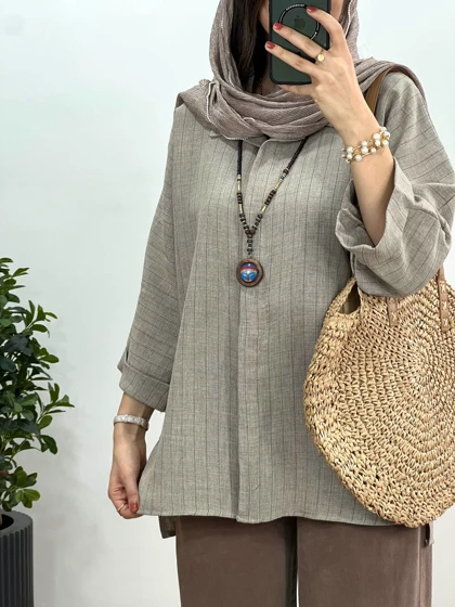 مانتو دکمه مخفی دیپلمات ستین (ارسال رایگان)