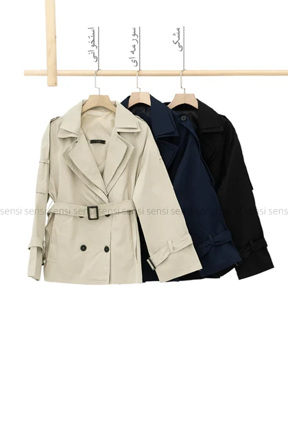 ترنچ کت کتان آستر دار @@کد1004362