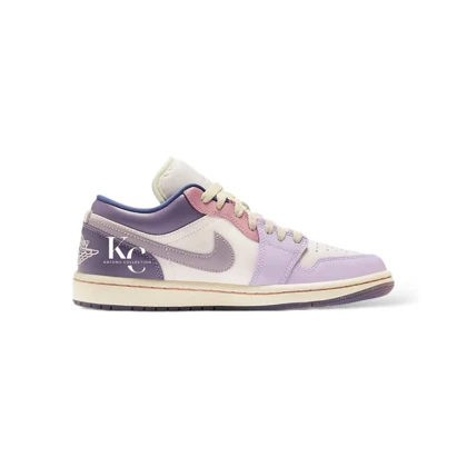 کتانی نایک ایرجردن 1 لو بنفش پاستیلی Nike air jordan 1 low pastel pruple