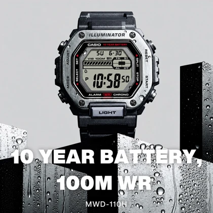 ساعت مچی مردانه دیجیتال کاسیو Casio مدل MWD-110H-1A ضد آب