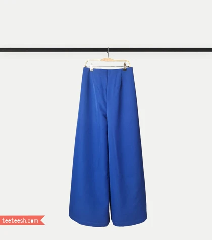 شلوار دمپا گشاد آبی نفتی