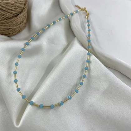 گردنبند زنانه مهره ای مدل رنگین تابستانی