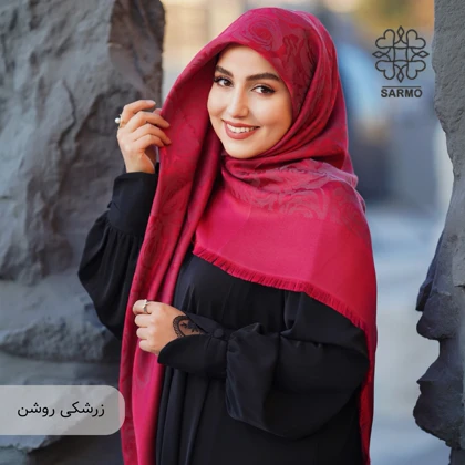 روسری رونا گل رز لمه دار