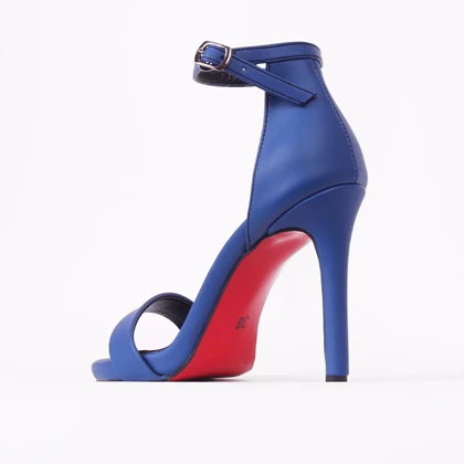 پاشنه‌بلند مدل لودشکا جلوباز آبی کاربنی کد 1763