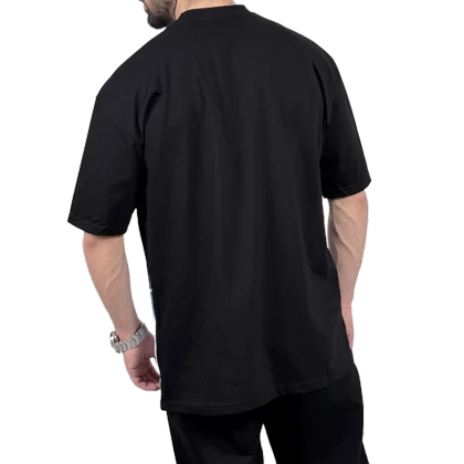 تیشرت آستین کوتاه مردانه مشکی مدل دست مومیایی