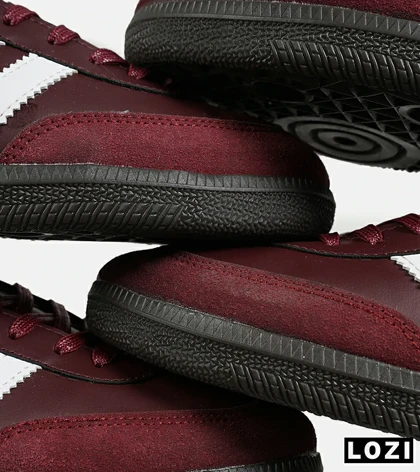 کفش کتانی مردانه و زنانه زرشکی ADIDAS Samba