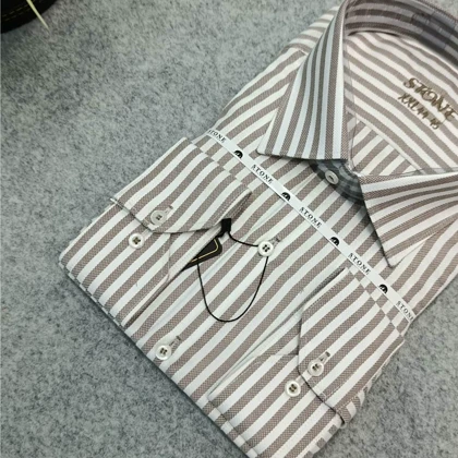 پیراهن راه راه آستین بلند مردانه – قواره کلاسیک