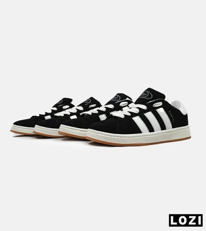 کفش کتانی مردانه و زنانه مشکی سفید ADIDAS Campus
