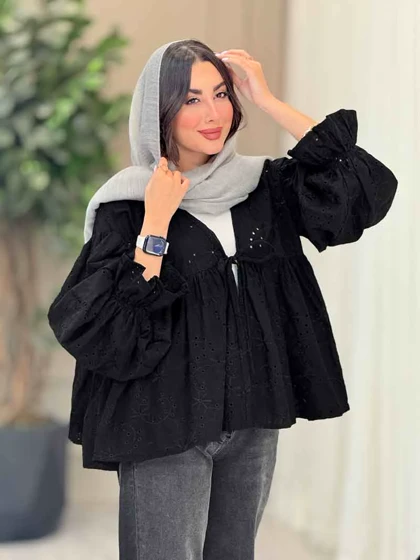مانتو طرح گل چین‌دار 6749