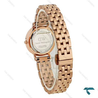 ساعت دنیل ولینگتون زنانه رزگلد ایندکس یونانی DW-8924-L