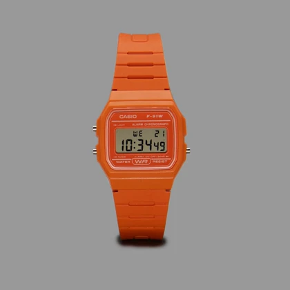 ساعت کاسیو یونیسکس نارنجی Casio F91-W Unisex Orange