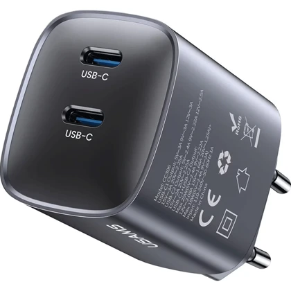 شارژر دیواری فست دو پورت تایپ سی 45 وات یوسامز CC305 T66
