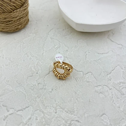 انگشتر زنانه ژوپینگ مدل اسپرینگ گلد طرح طلا فنری