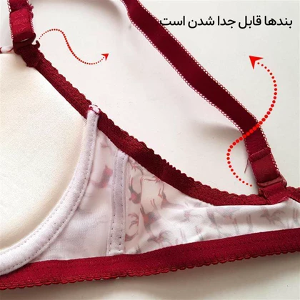 ست شورت و سوتین فنردار زنانه لنا مدل پوش آپ