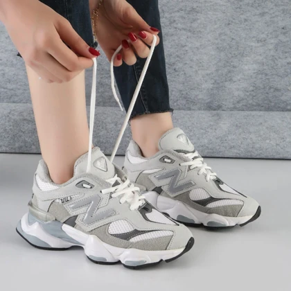 کفش و کتانی زنانه و دخترانه مدل نیوبالانس NEWBALANCE 9060 رنگ طوسی کد 8792