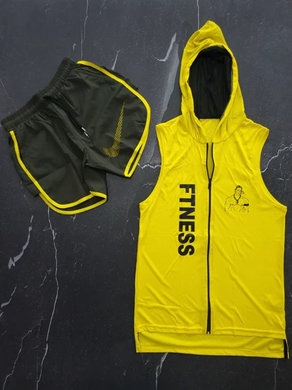 ست رکابی کلاهدار و شلوارک نایکی کد E171