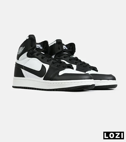 کفش کتانی ساق‌دار مردانه و زنانه مشکی سفید NIKE jordan 1 مدل 7680