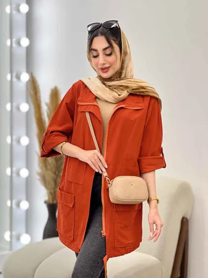 مانتو جلو زیپ پایین گت