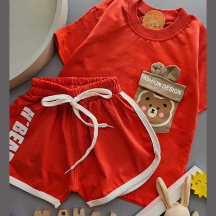 تیشرت شلوارک پسرانه خرسی HELOO HI