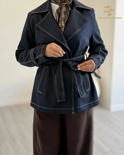 ترنچ کت کوتاه زنانه ناژین