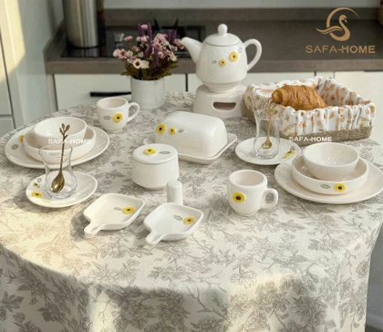 سرویس صبحانه خوری دوژان طرح بابونه 25 پارچه
