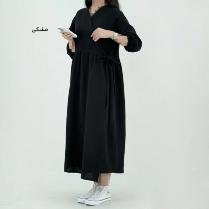 پیراهن زنانه موسلین چپ و راستی | آی بولک
