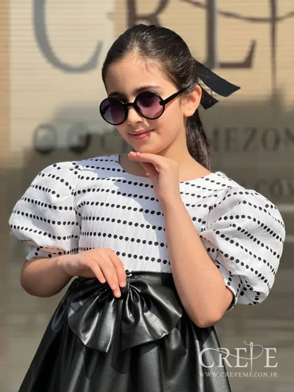 پیراهن چرم آستین پفی