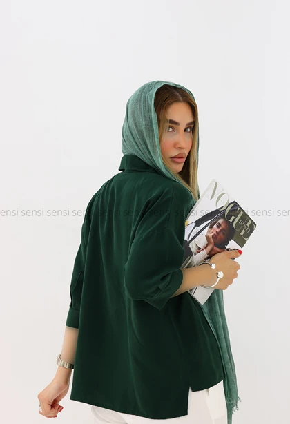 شومیز زنانه یقه هفت لایوسل کد1005845