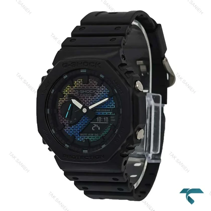 جی شاک مردانه GA2100 مشکی صفحه رنگی Casio-7319-G