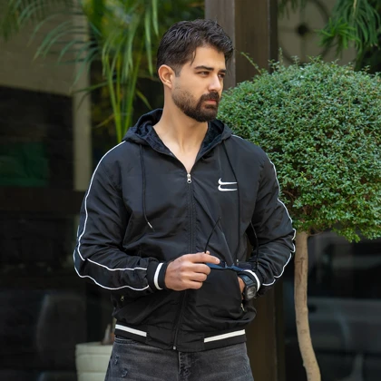 کاپشن دو نایک مشکی مردانه مدل Sina ویژه
