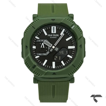 ساعت کاسیو پروترک مردانه بند رابر سبز Protrek-10163-G