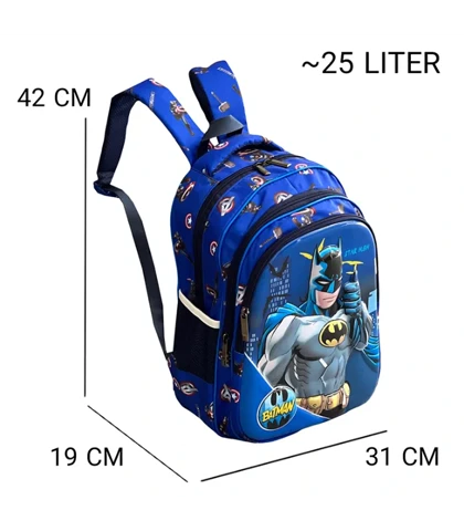 کیف مدرسه پسرانه طرح برجسته 3927 BATMAN